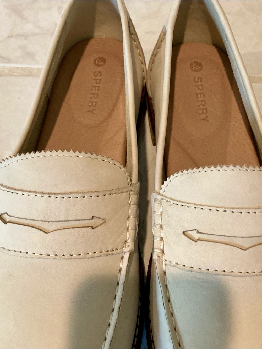 NWOT Sperry Seaport Penny loafer in ivory leather, women’s size 9. - Picture 11 of 12
